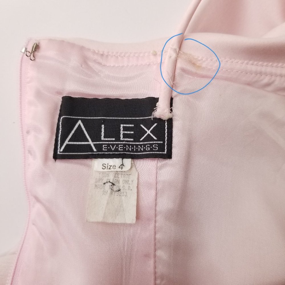 1990s Alex Evenings formal mini dress & shawl - Picture 13 of 13